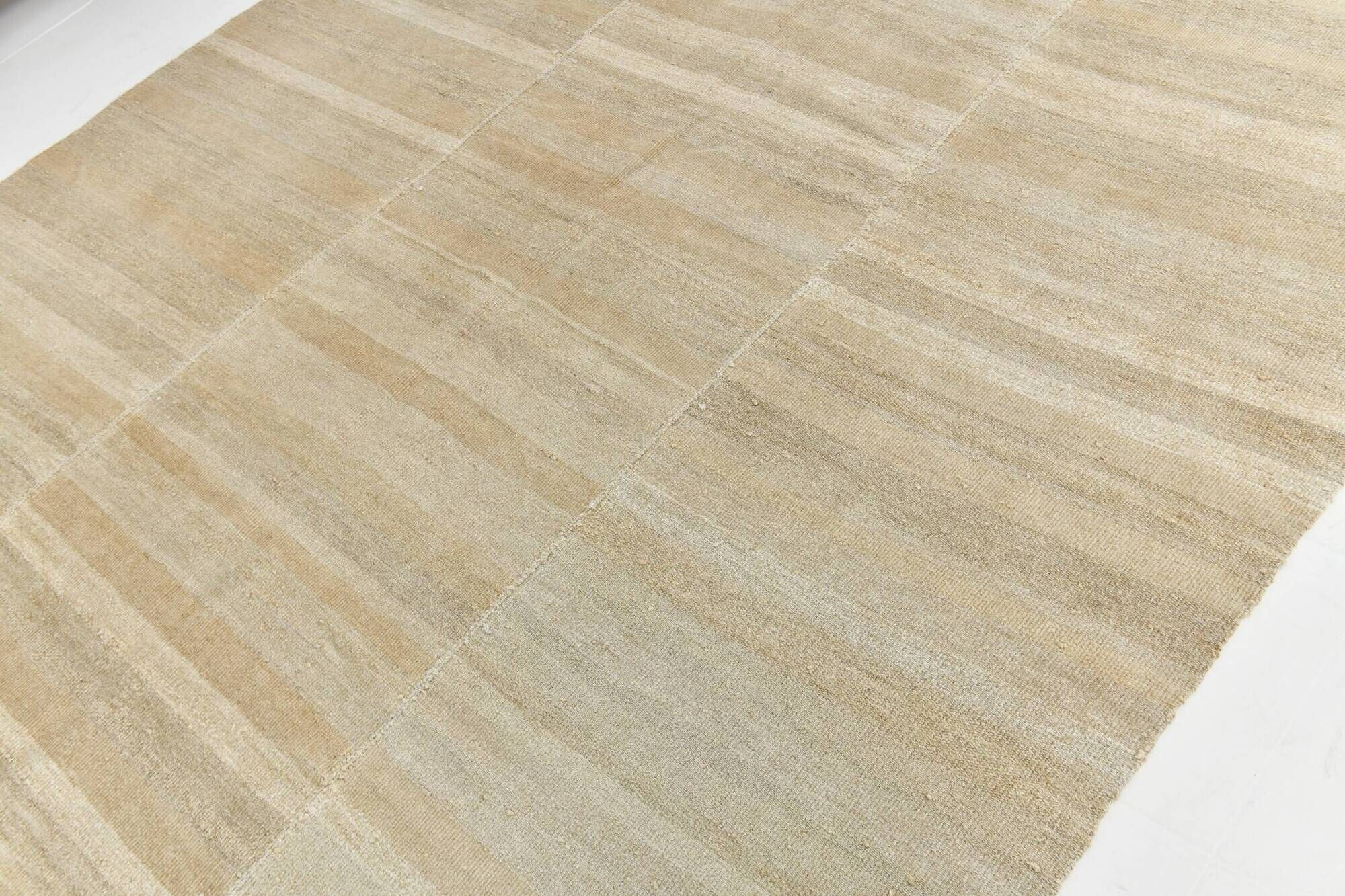 Tapis Kilim surdimensionné beige et crème 8x10, 234x294 cm