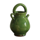 Old earthenware enamelled pitcher vase