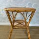 Bamboo and wicker table in the style of Dal Vera / Franco Albini, Italy, 1960s.