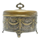ABC Neoclassical Sugar Bowl, Silver-Plated Brass, Austria, 19th Century