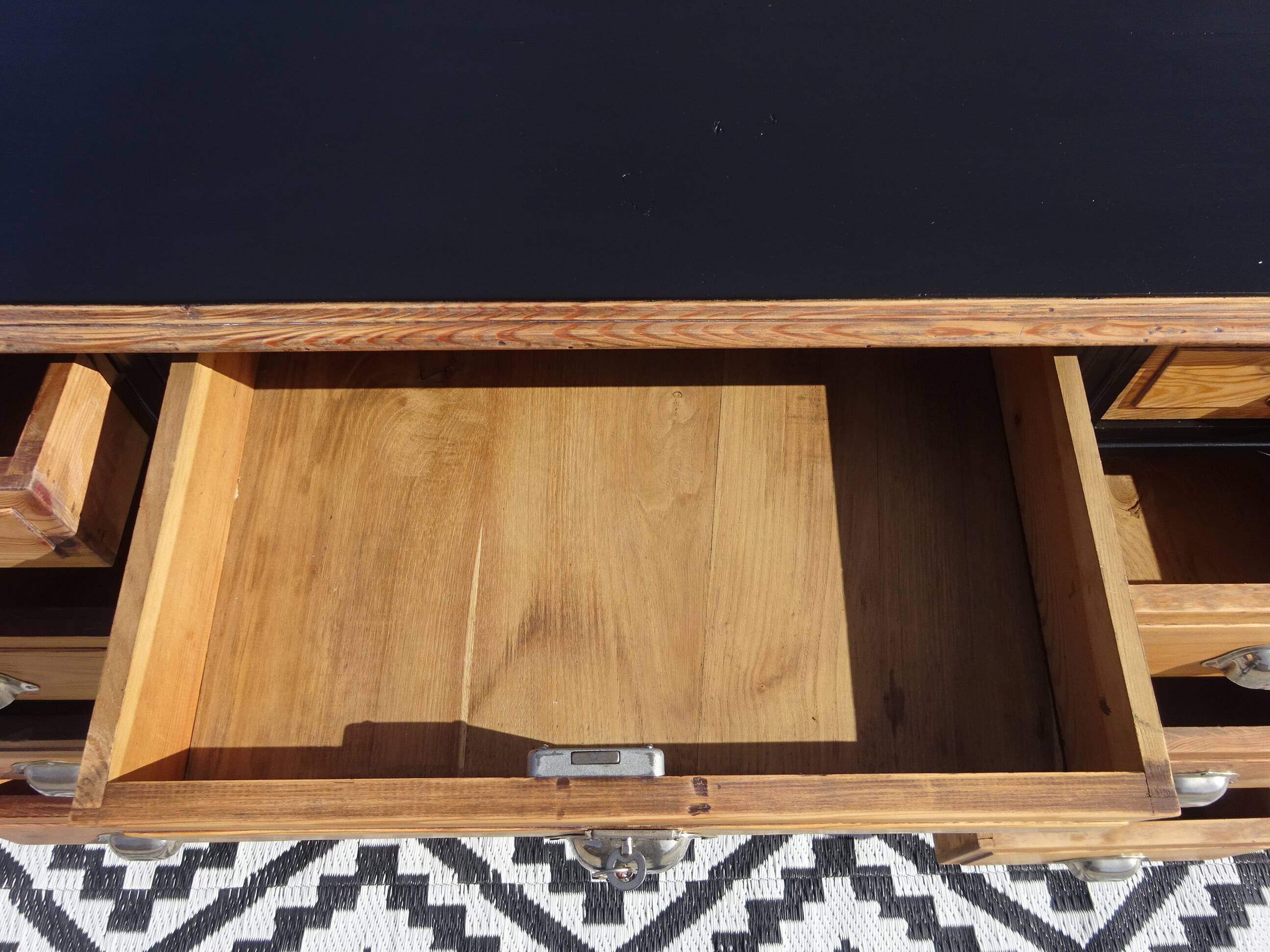 Vintage pine desk, restored