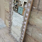 Old Art Deco mirror in Burmese teak