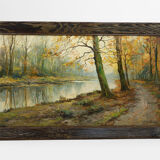 Autumn Landscape by Kees Terlouw, Impressionist painting, France, circa 1910