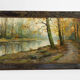 Paysage d'automne par Kees Terlouw, peinture impressionniste, France, circa 1910