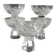 Lot of 5 Small Digestif/Liqueur Glasses. Cut Bohemian crystal. Floral.