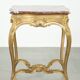 Antique French side table with marble tabletop from the 19th century