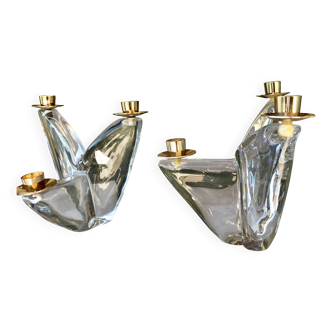 2 chandeliers en cristal Schneider Paris