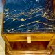 Dressing table art deco 1920 walnut magnifying glass portor marble