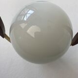 Old opaline pendant lamp 1950 vintage