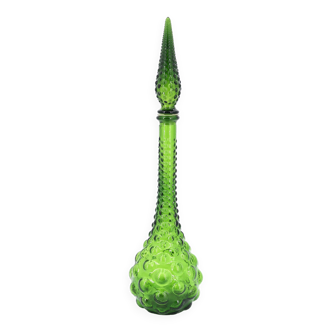 Empoli green glass decanter bottle