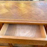 Light solid wood enfilade with Louis XV marquetry from the 20th century, 227cm.