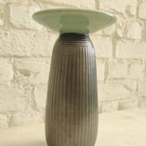 Vintage architectural vase in two-tone ceramic