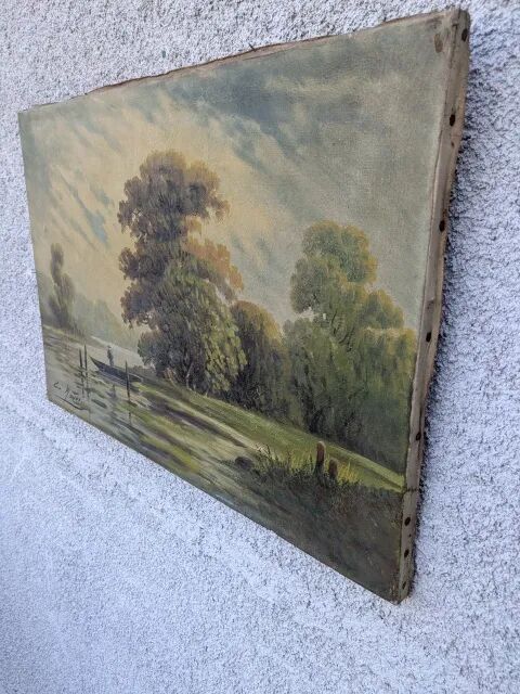 Huile sur toile, tableau ancien