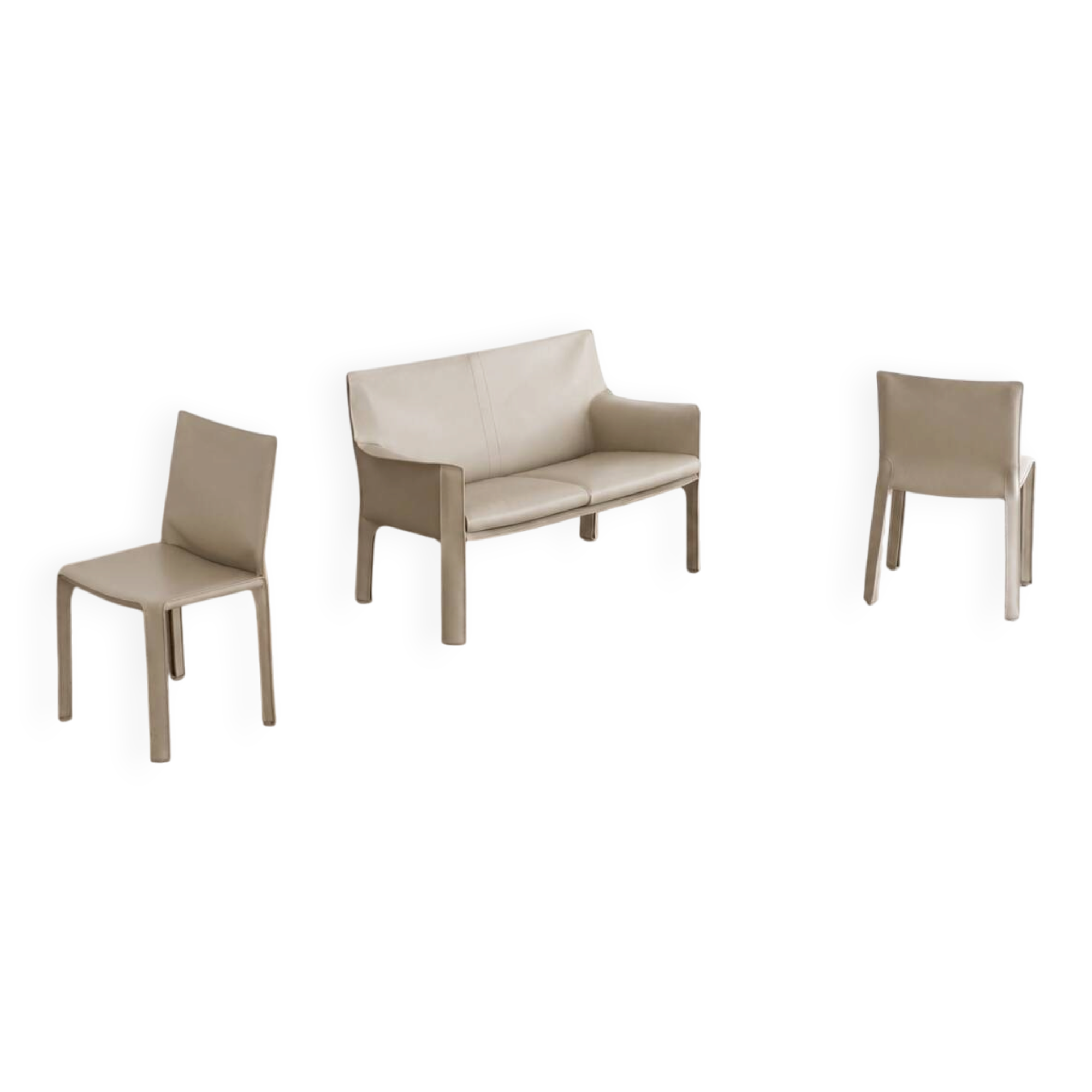 Mario Bellini set of two CAB 412 & 414 beige