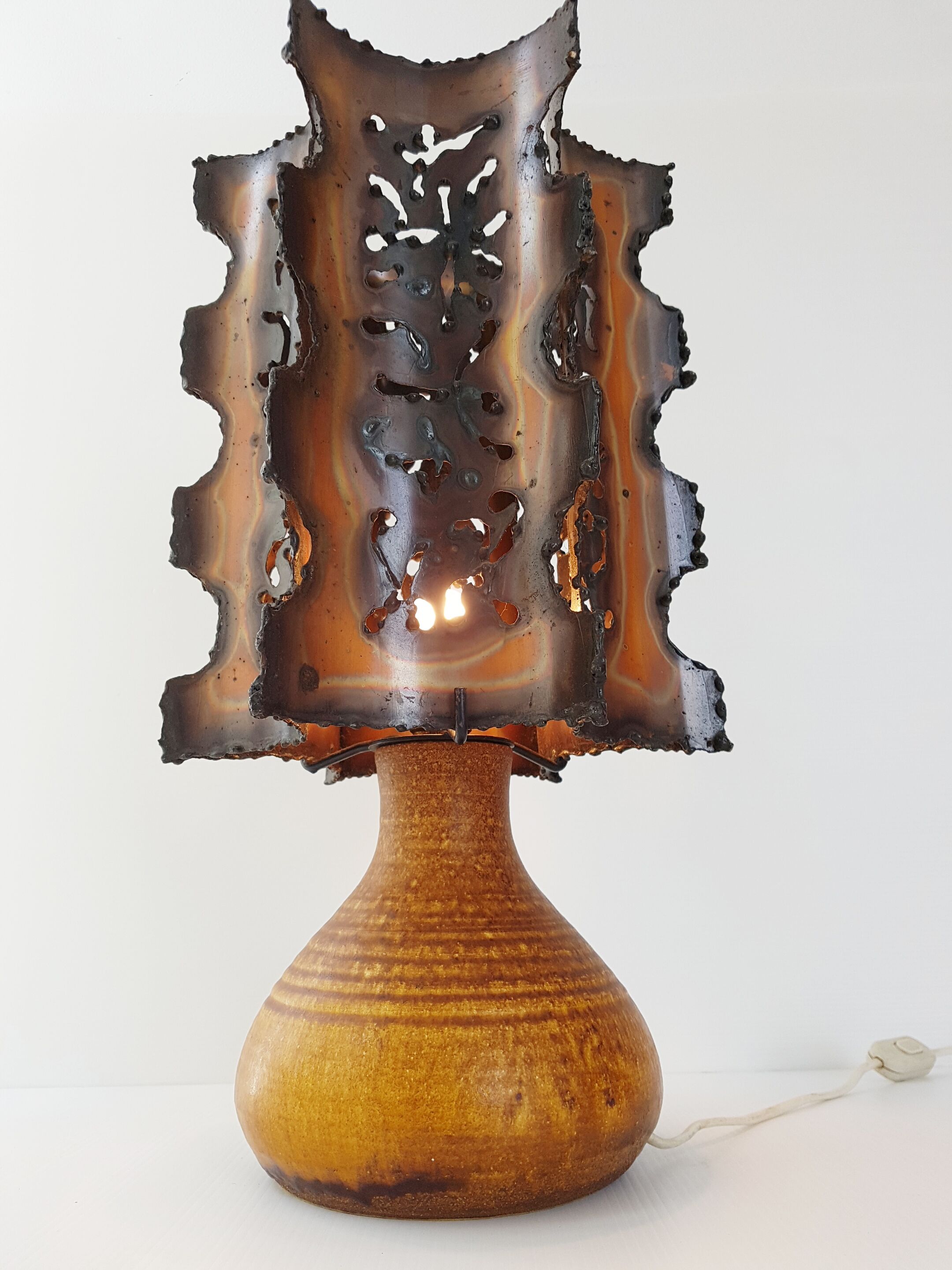 Lamp Accolay in ceramic & metal 1960