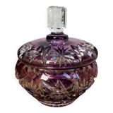 Amethyst cut Bohemian crystal bonbonnière – 20th century