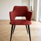 6 vintage red velvet chairs