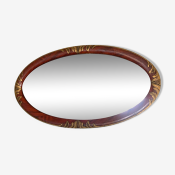 Art deco oval mirror