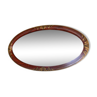 Art deco oval mirror