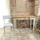 Small table, desk and its patinated chair
