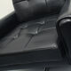 Chaise en cuir pivotant des années 1960 en noir