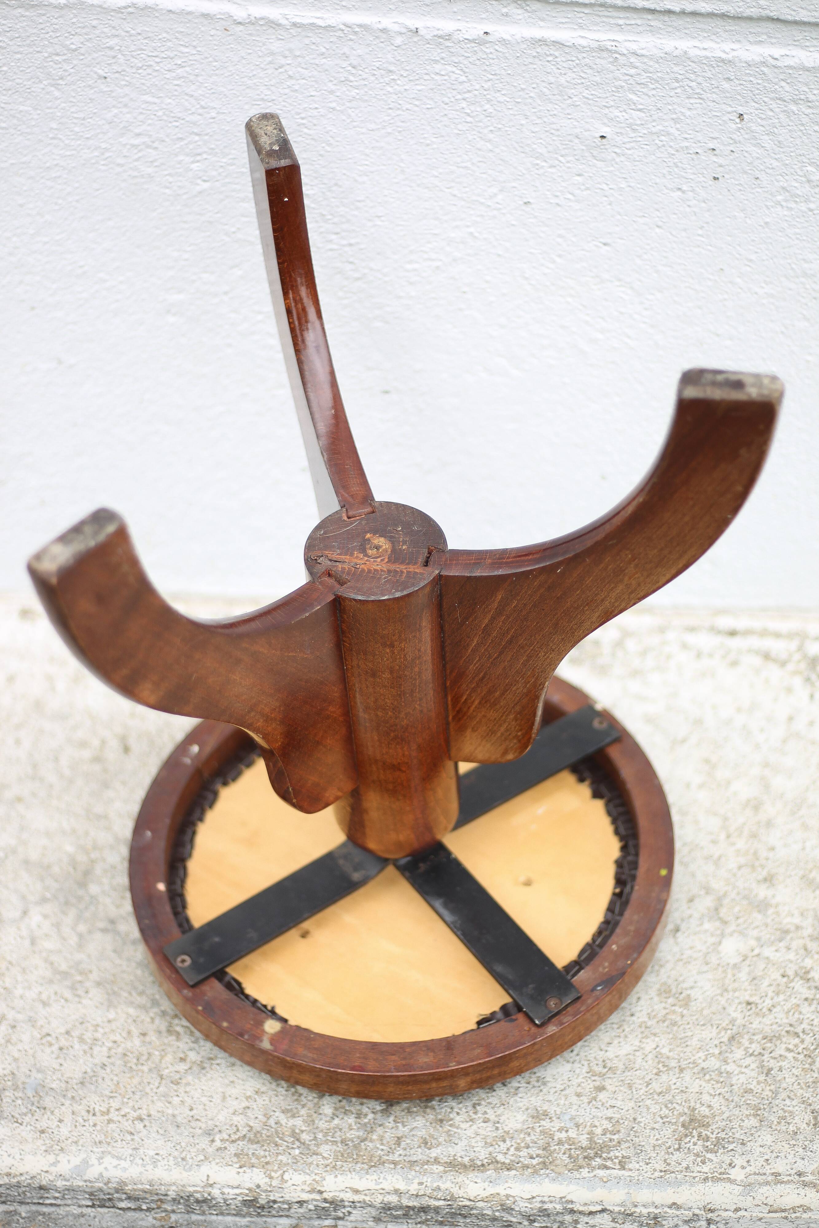 Vintage stool, Reiner piano stool, height adjustable stool, tripod stool, decoration