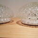 Pair of ceiling in cast glass