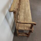 Patinated church pew