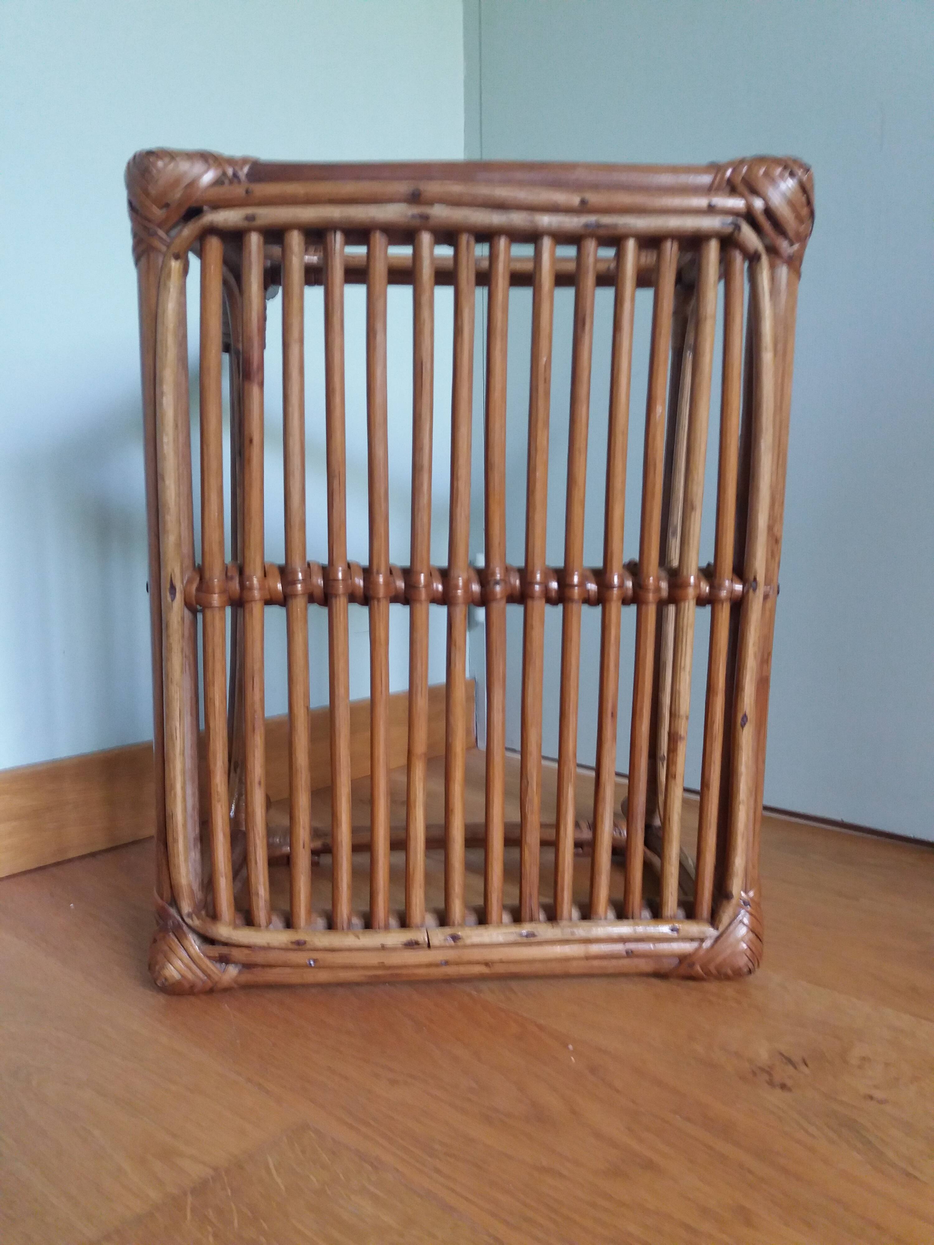 Wicker rattan end table