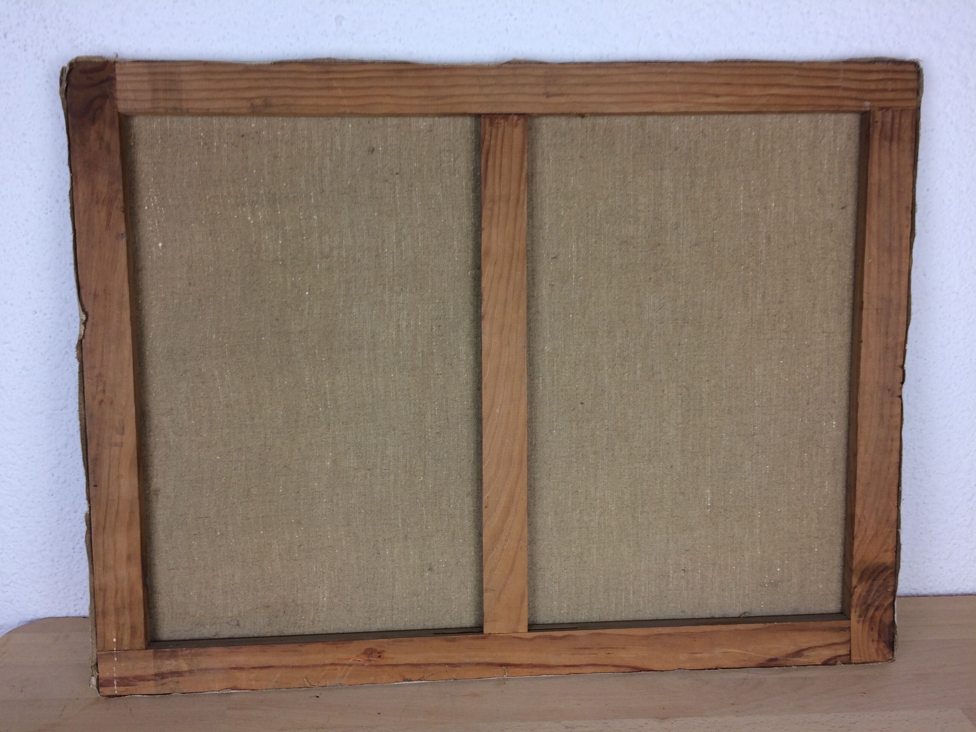 Marine painting, fishing port, oil on canvas