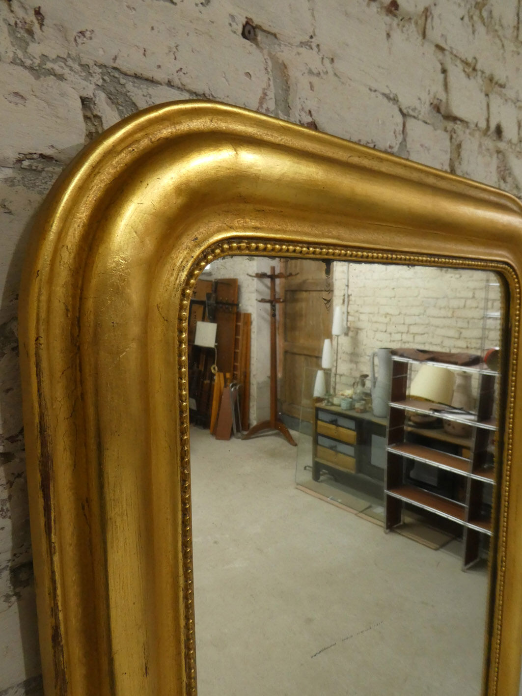 Louis Philippe mirror in gilded wood