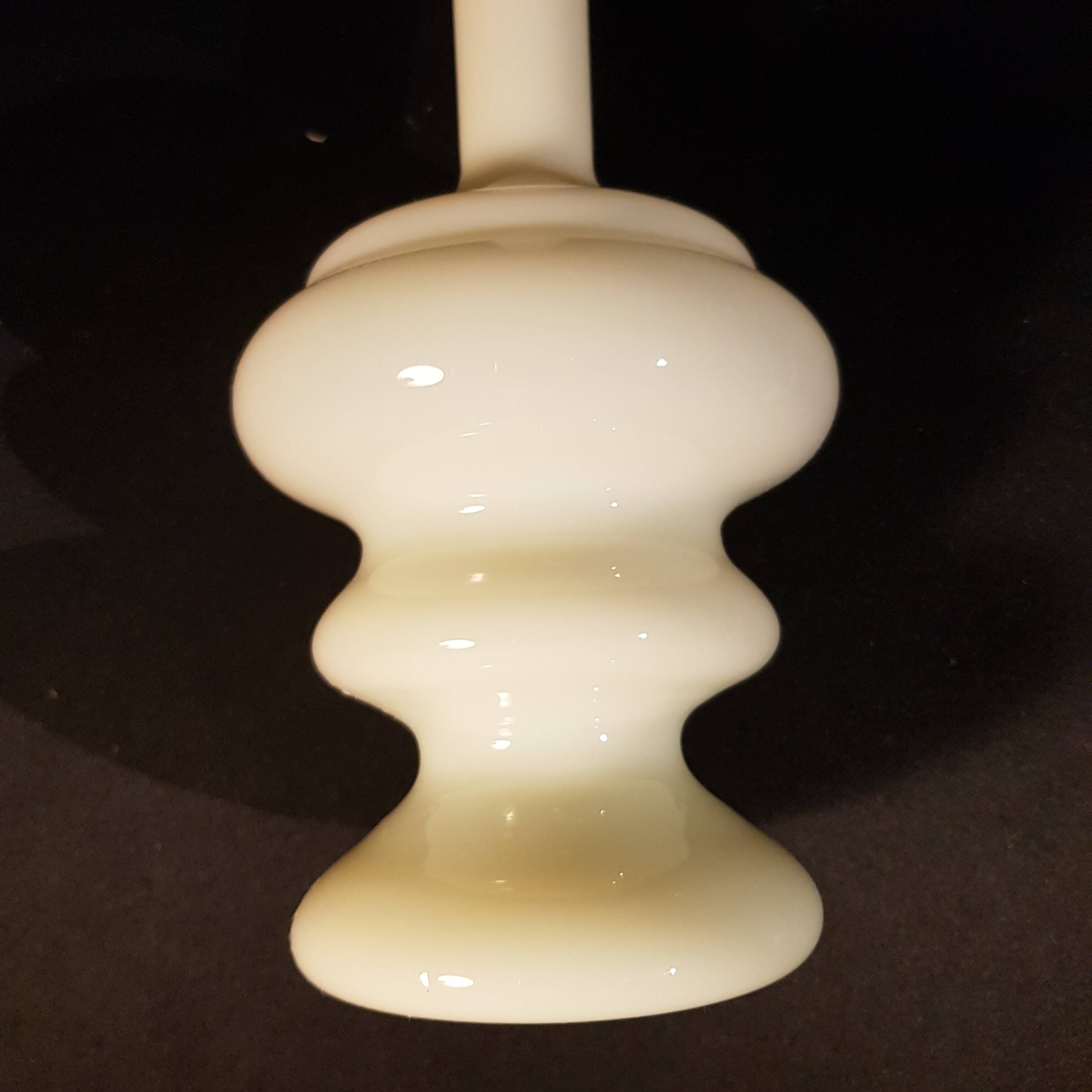 White opaline vase