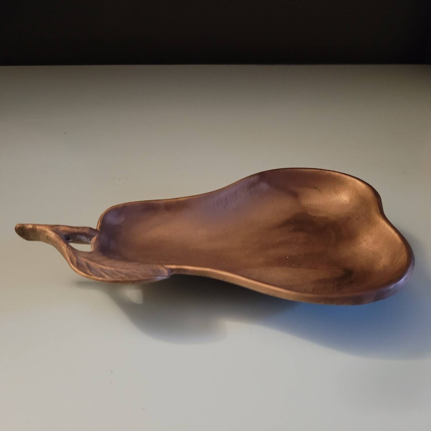 Brass-plated bronze pear-shaped pocket emptier – organic design – 1960s