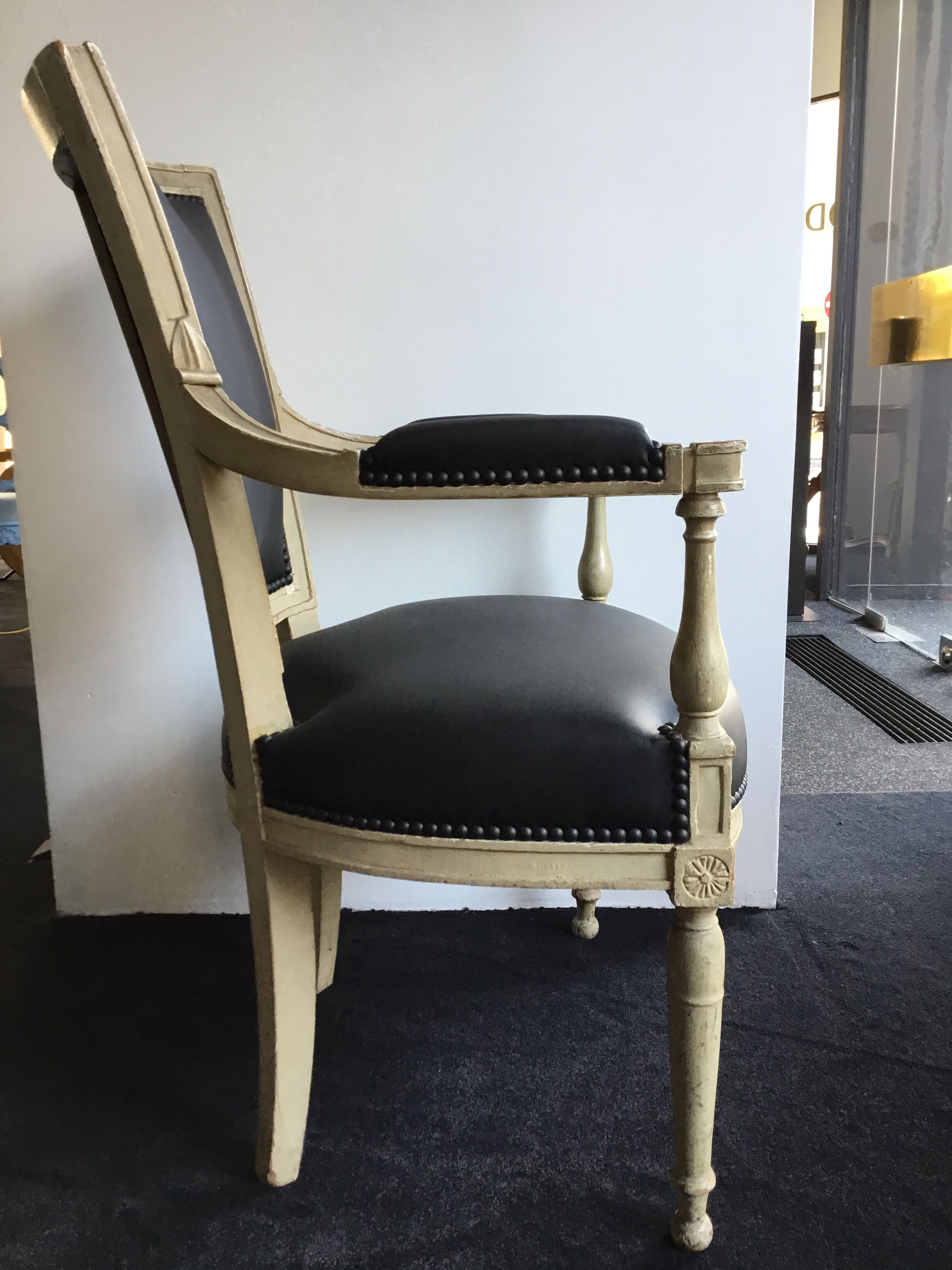 Restored black armchair
