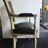 Fauteuil noir restauré