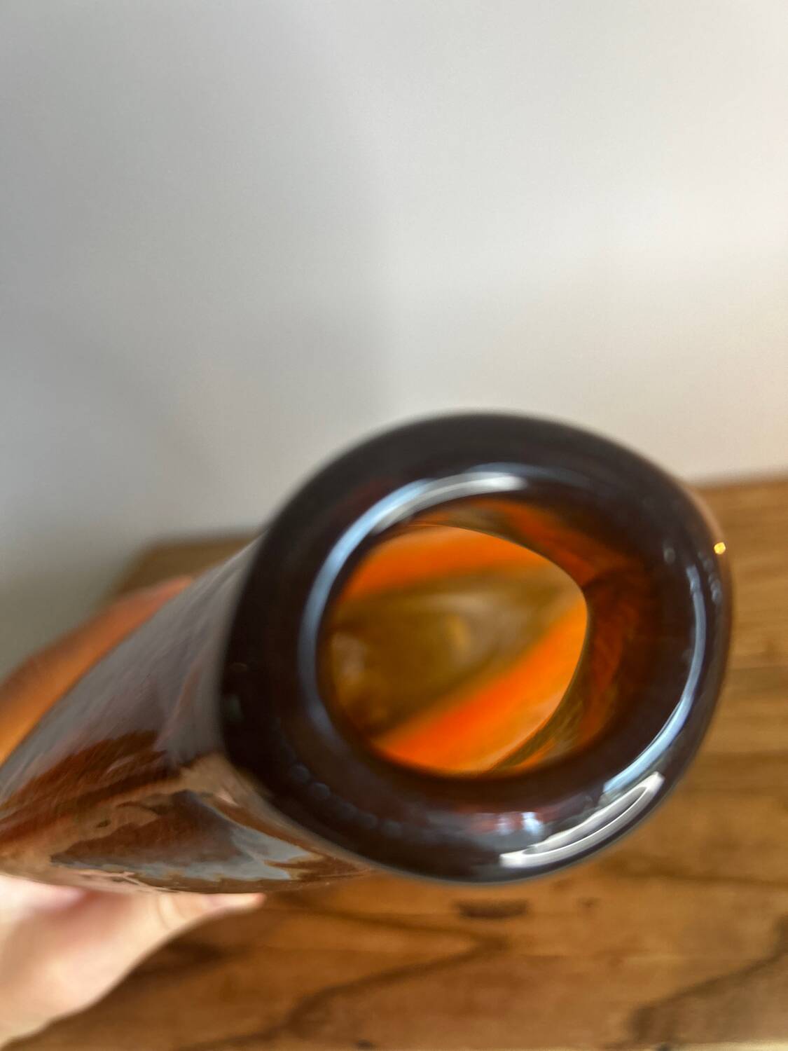 Paire de vases verre soufflé