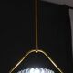 Art Decò Barovier e Toso Murano Glass and Brass Pendant Light, 1950