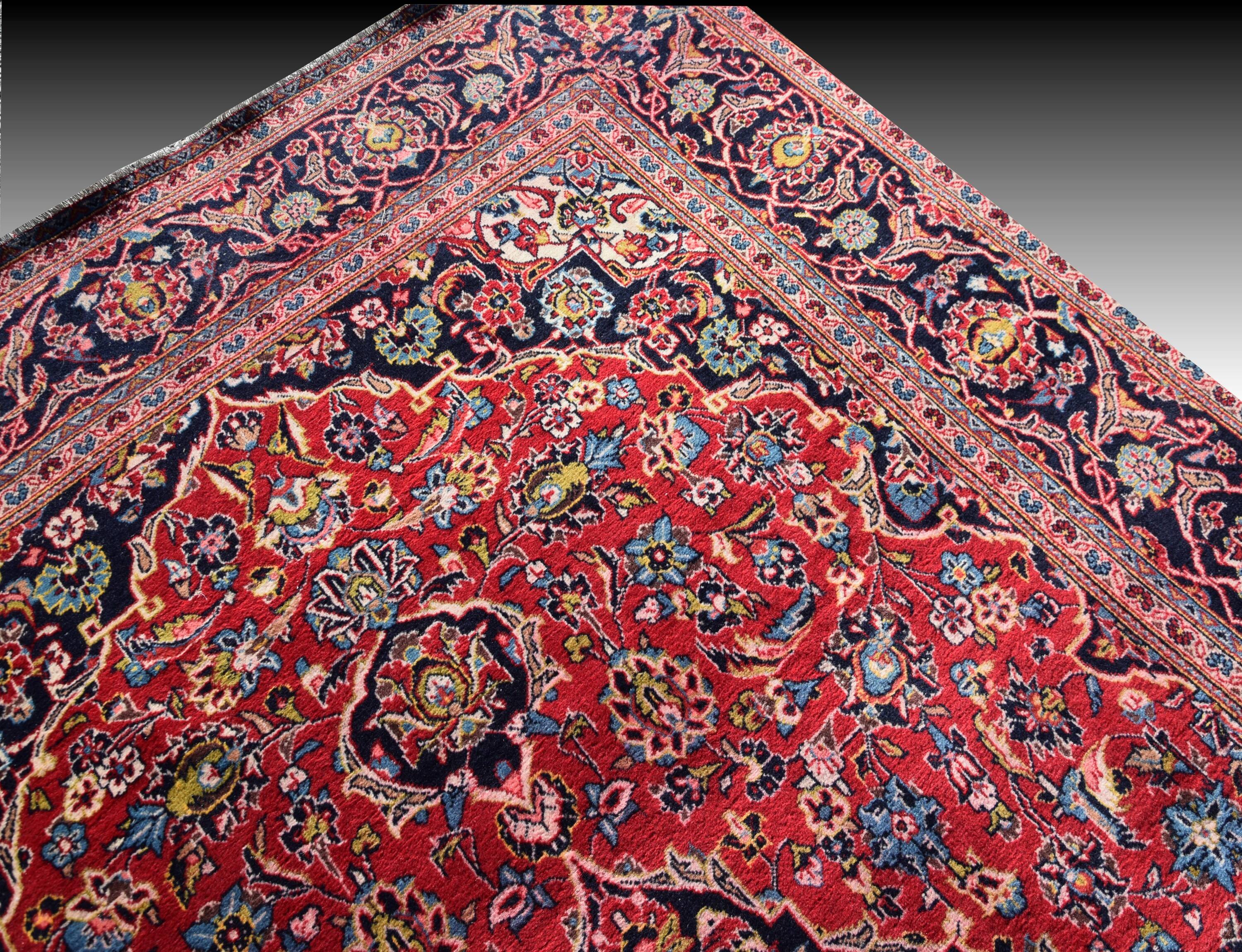 Tapis persan d'orient Iran KASHAN : 1.95 x 320 Mètres