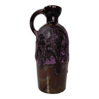 Purple & Gold Lava 321/3 Ceramic Vase from Ruscha, 1960s