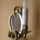 Elegant old pair of bronze mirror appliques - Walking State