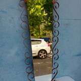 Wrought iron mirror 1960 117x46cm