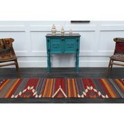 1970s Turkish Oushak Handmade Wool Cotton Orange Kilim Runner 72x252