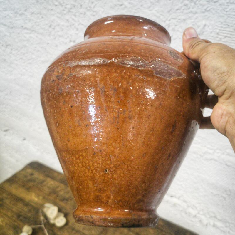 Old glazed jar