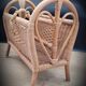 Rattan heart magazine rack
