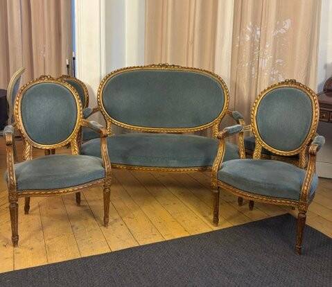 Salon of 5 pieces in Louis XVI style
