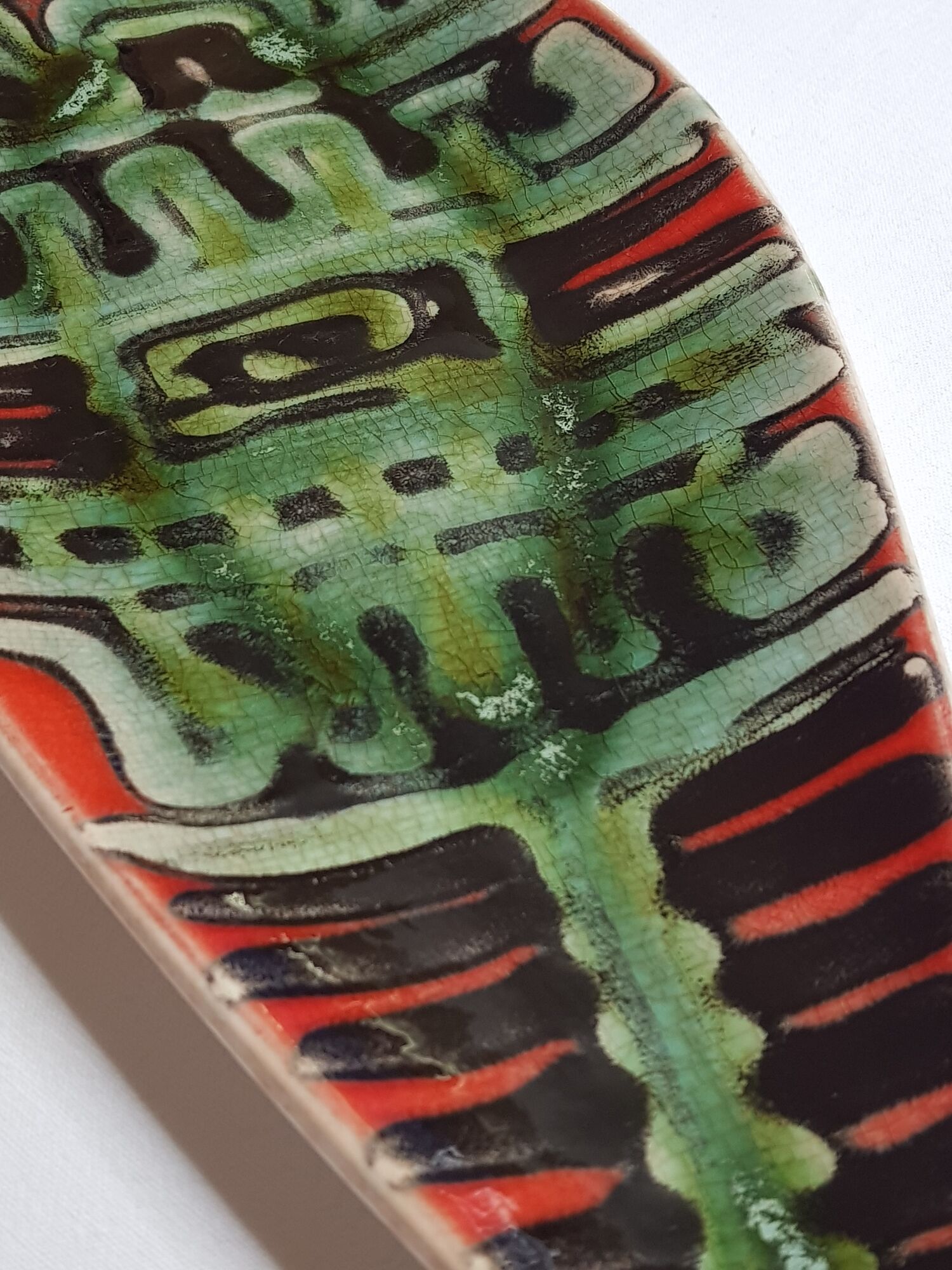 Enamel ceramic dish "Poole Pottery Delphis" 44 cm, 1970