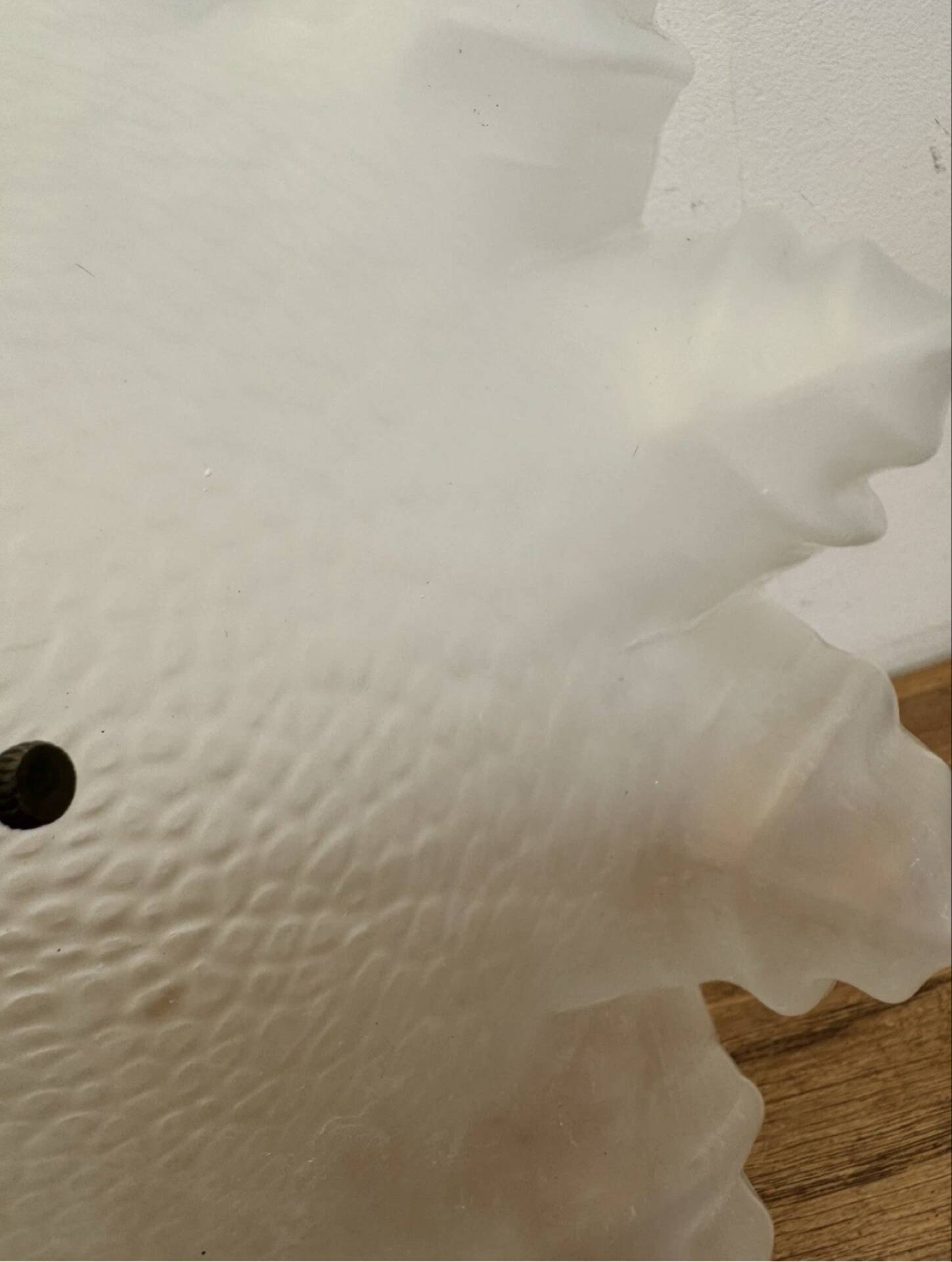 Vintage lampshade lace pleated transparent glass claw