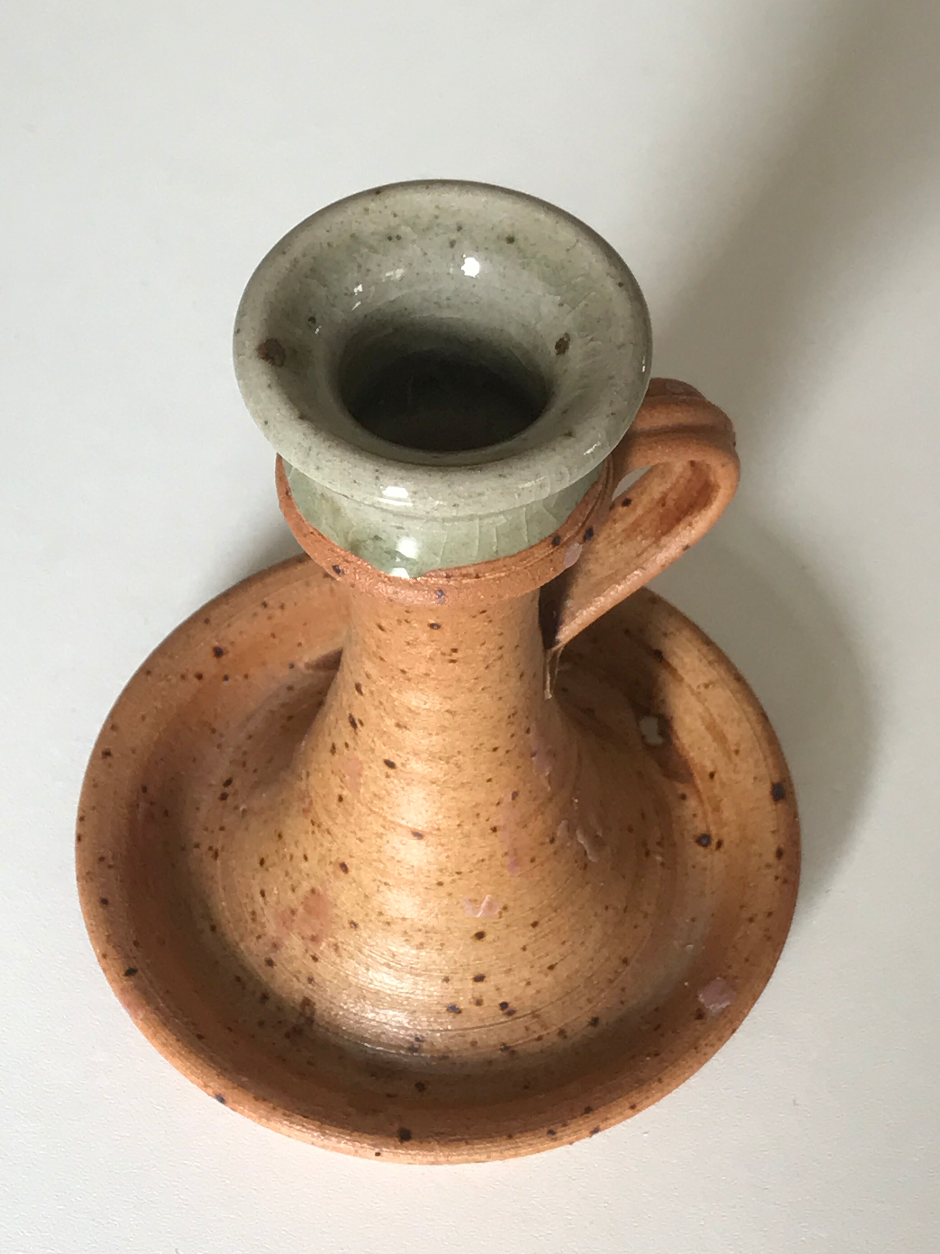 Vintage sandstone candle holder 1960