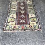 Vintage Milas prayer rug in grey wool — Turkey, 1930s, traditional patterns