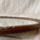 Large Art Deco oval mirror in carved wood - 87 x 53 cm